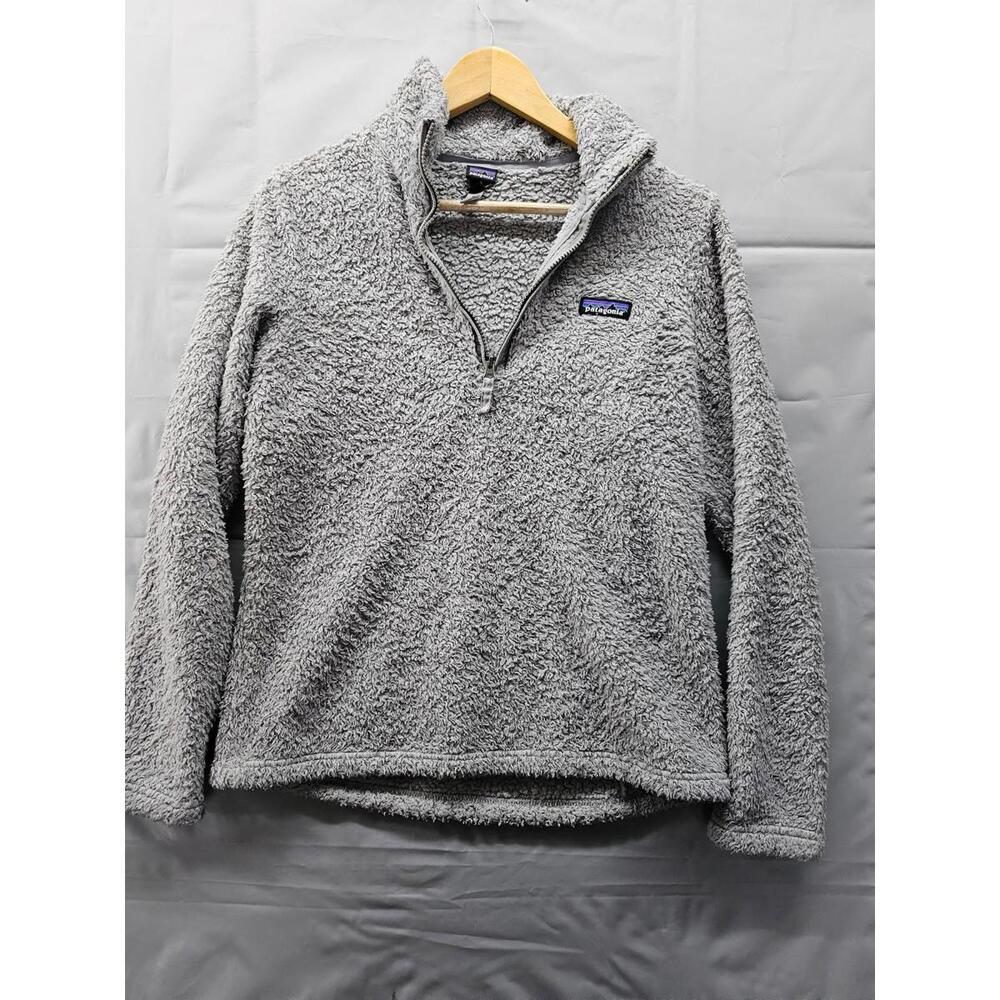 Patagonia Sweater Womens Size M Heather Gray Quarter Zip Fleece Pullover